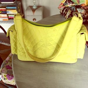 Vera Bradley purse. Yellow/lime greenish tint.
